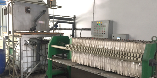 Filtre-presse de la station d'épuration